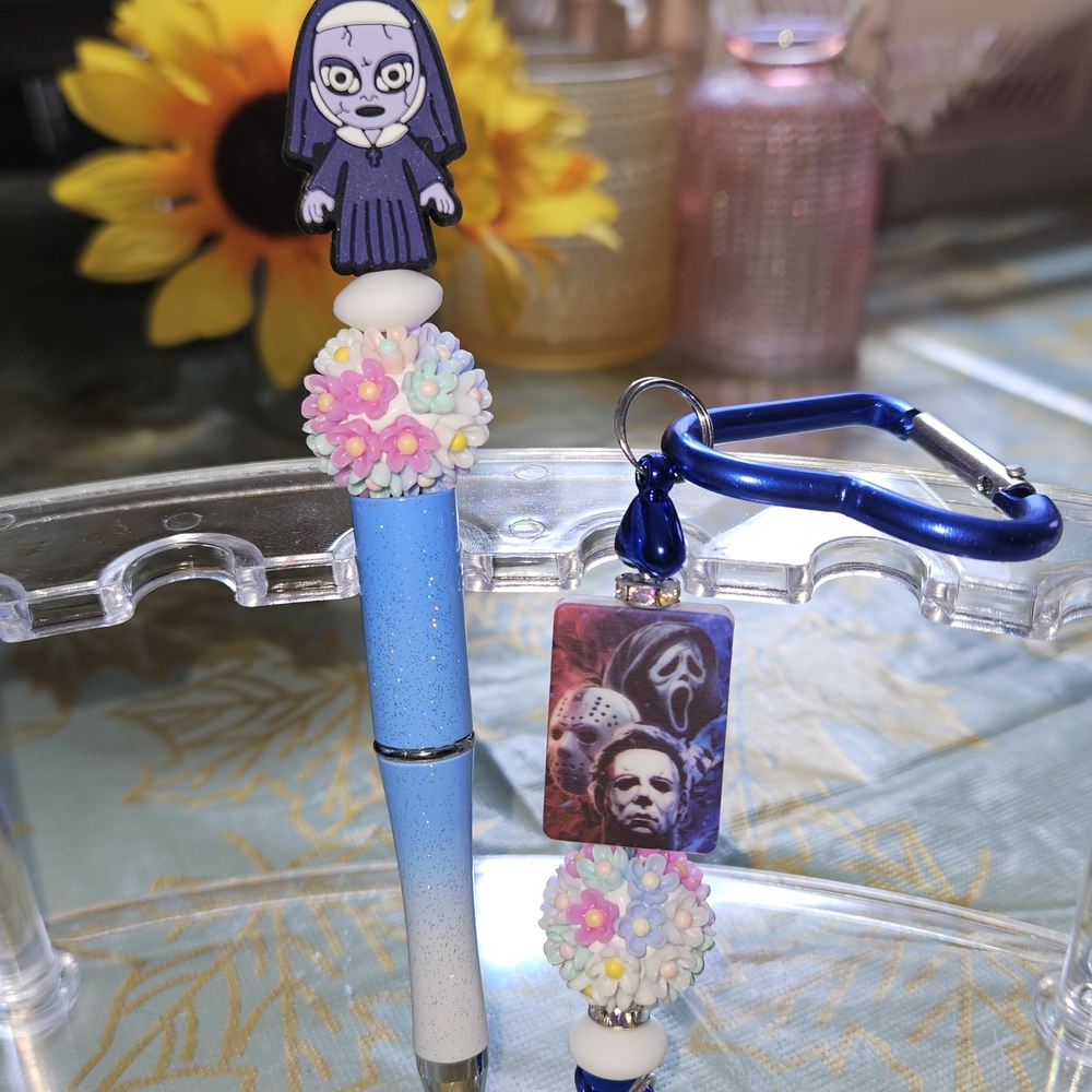 Horror Movie Pen And Keychain Set